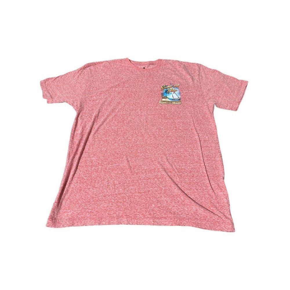 Summer Paradise Collection T-shirt Pink “Same Ol Ship Different Bay” Size XL